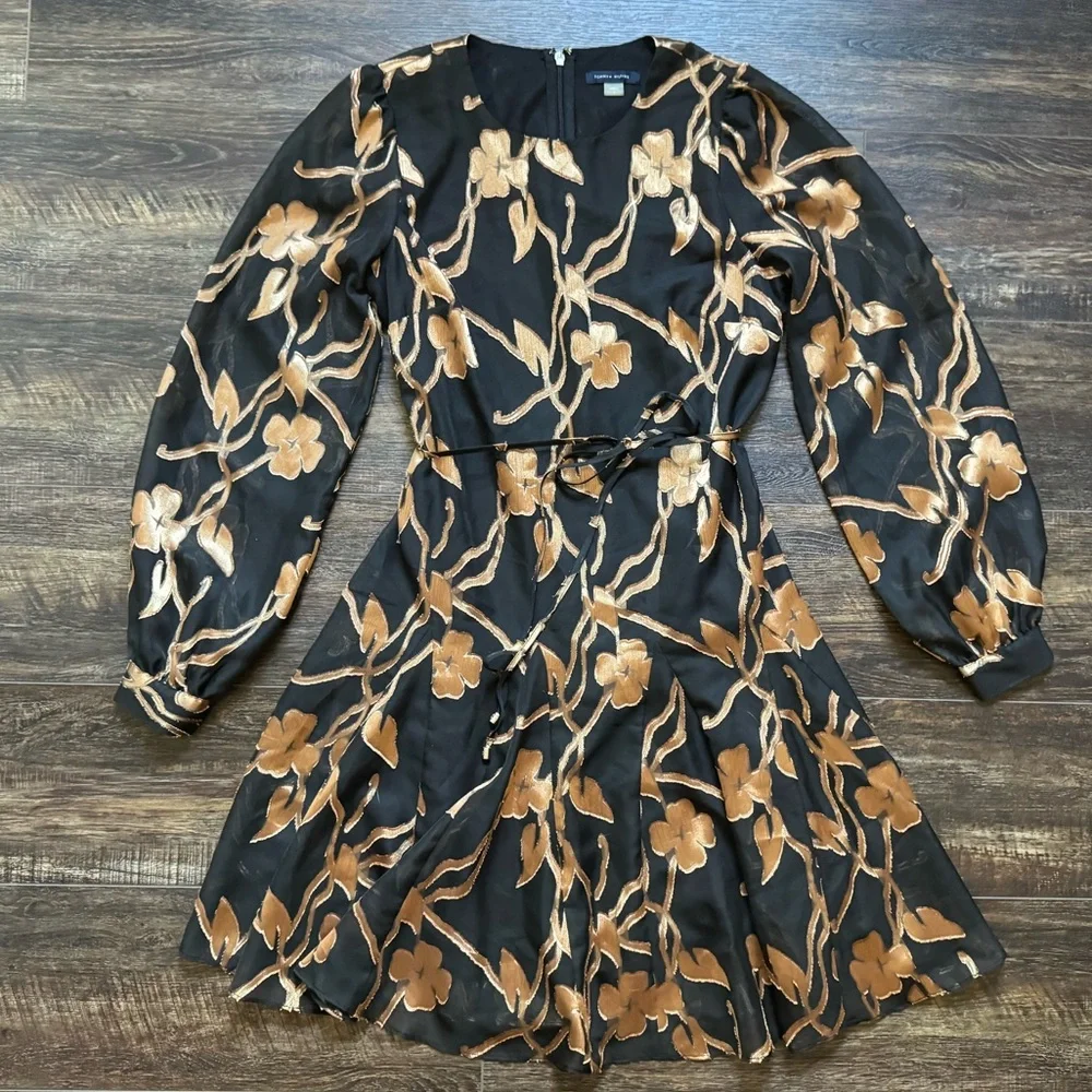 TOMMY HILFIGER Black Long Sleeved Dress 4 - Picture 5 of 12